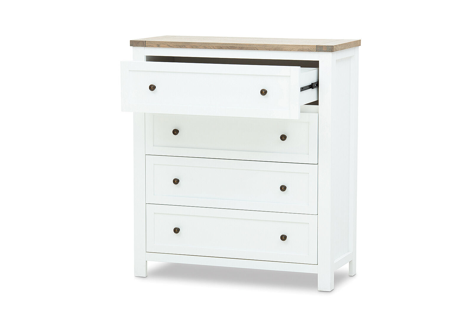 NORMANDY TALL CHEST WHITE/OAK
