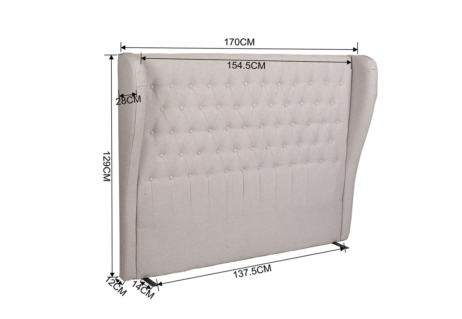 BARNSLEY CREAM QUEEN HEADBOARD CREAM