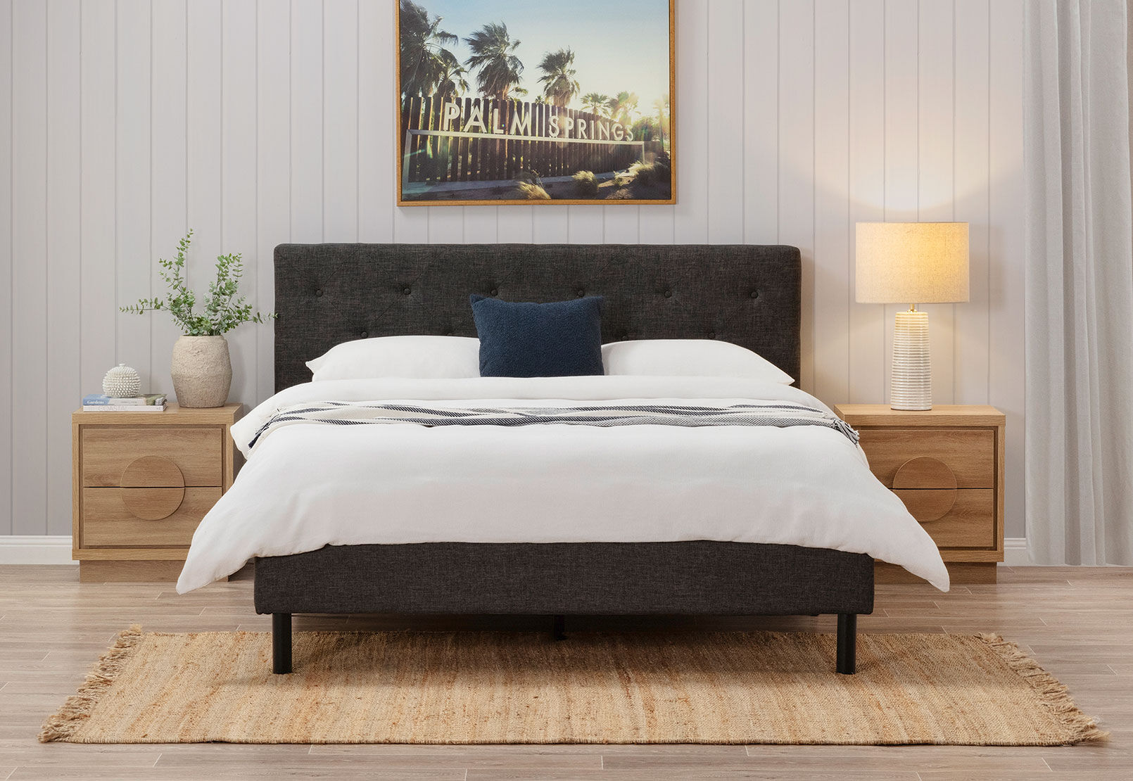 BRIGITTA GREY QUEEN BED GREY