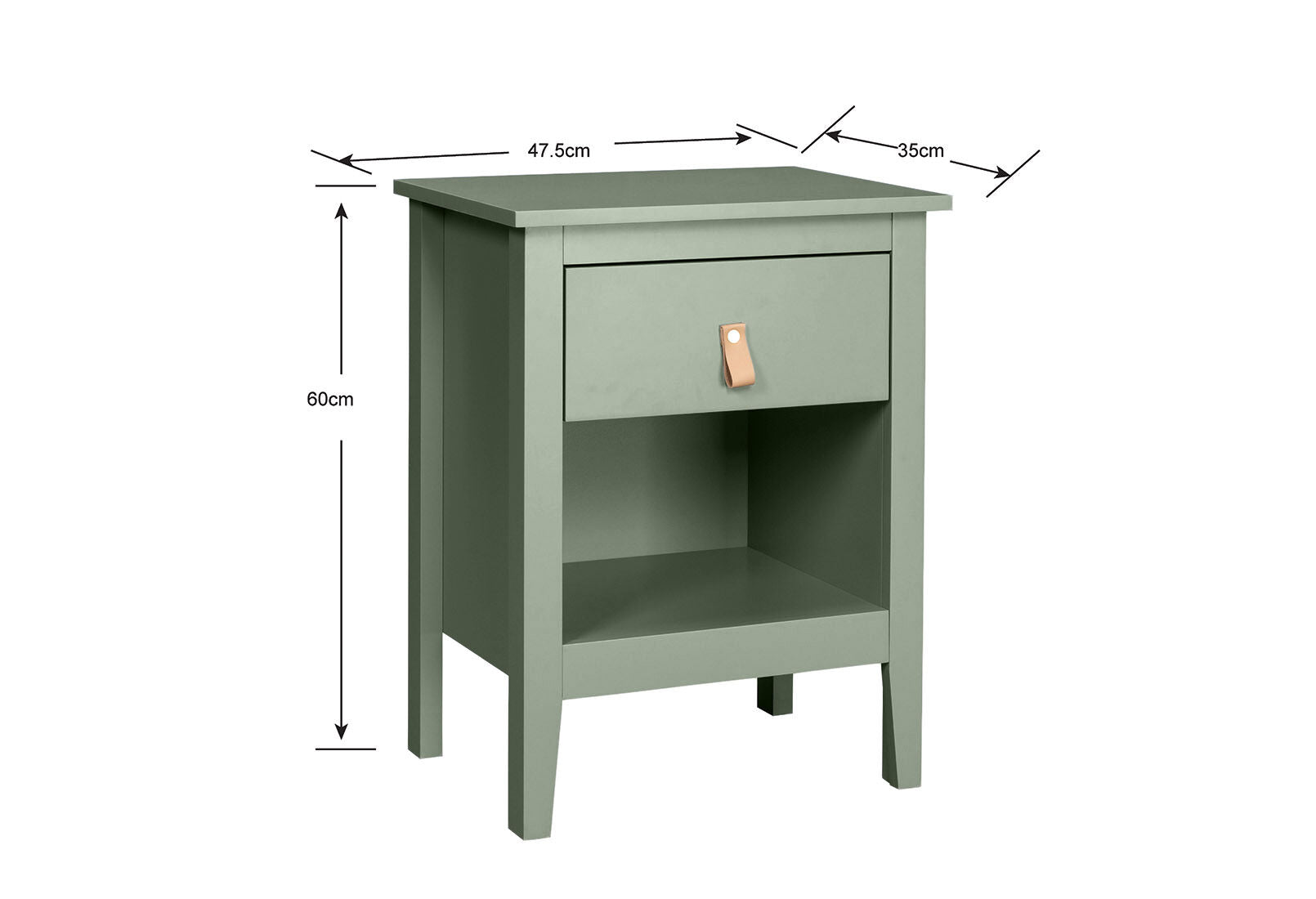 STANFORD OLIVE GREEN BEDSIDE OLIVE GREEN