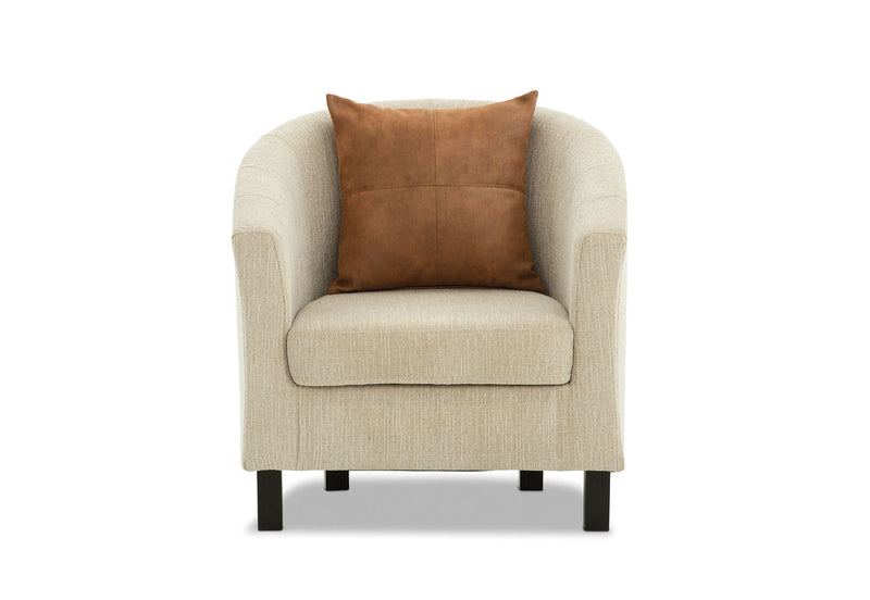 DEL RICO FABRIC ACCENT CHAIR BEIGE