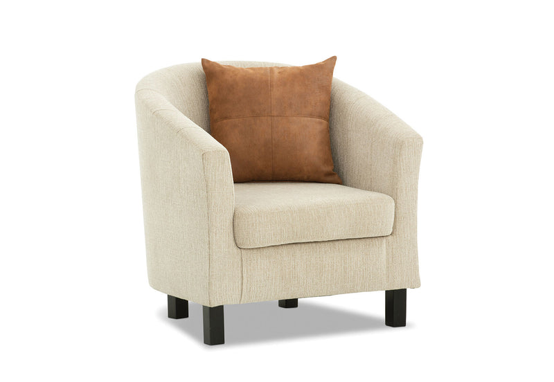 DEL RICO FABRIC ACCENT CHAIR BEIGE