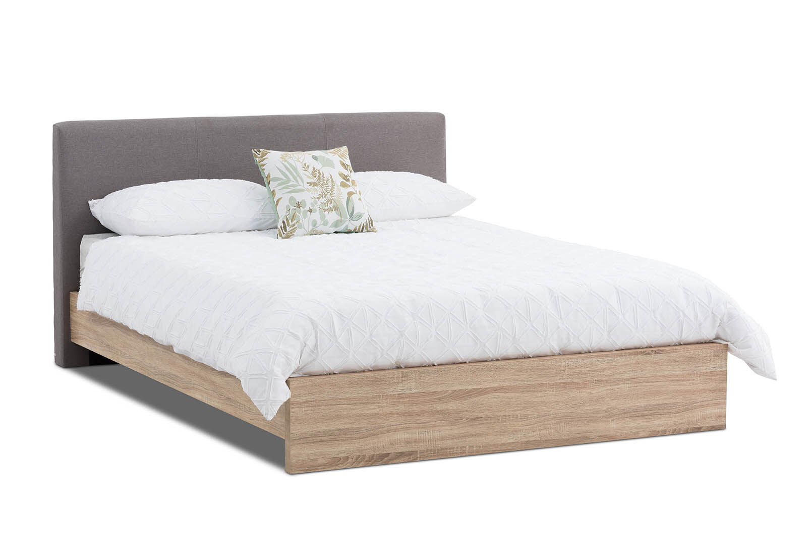 FORFAR QUEEN BED BEECH/GREY