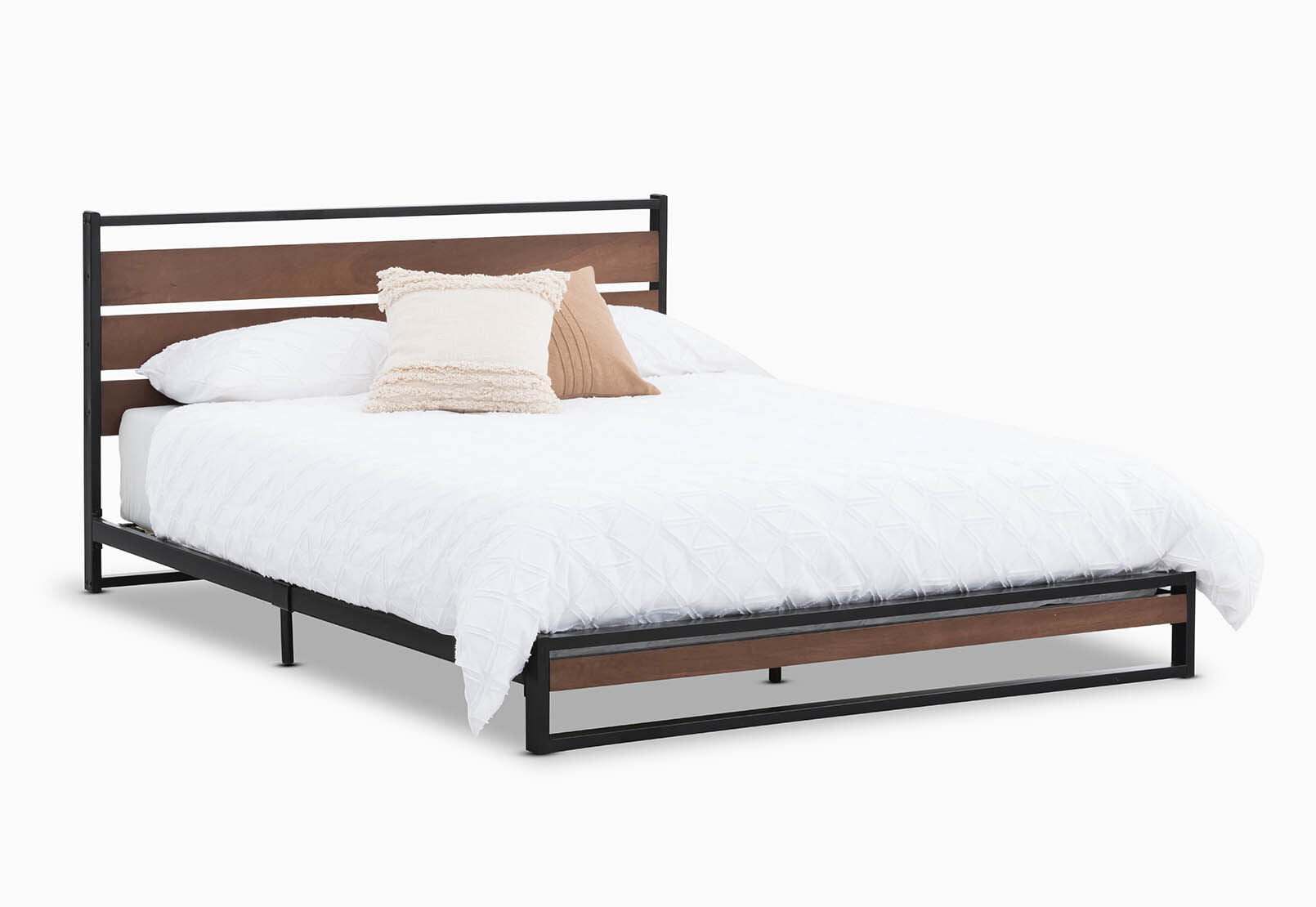 MARCEL KING BED BLACK/TIMBER