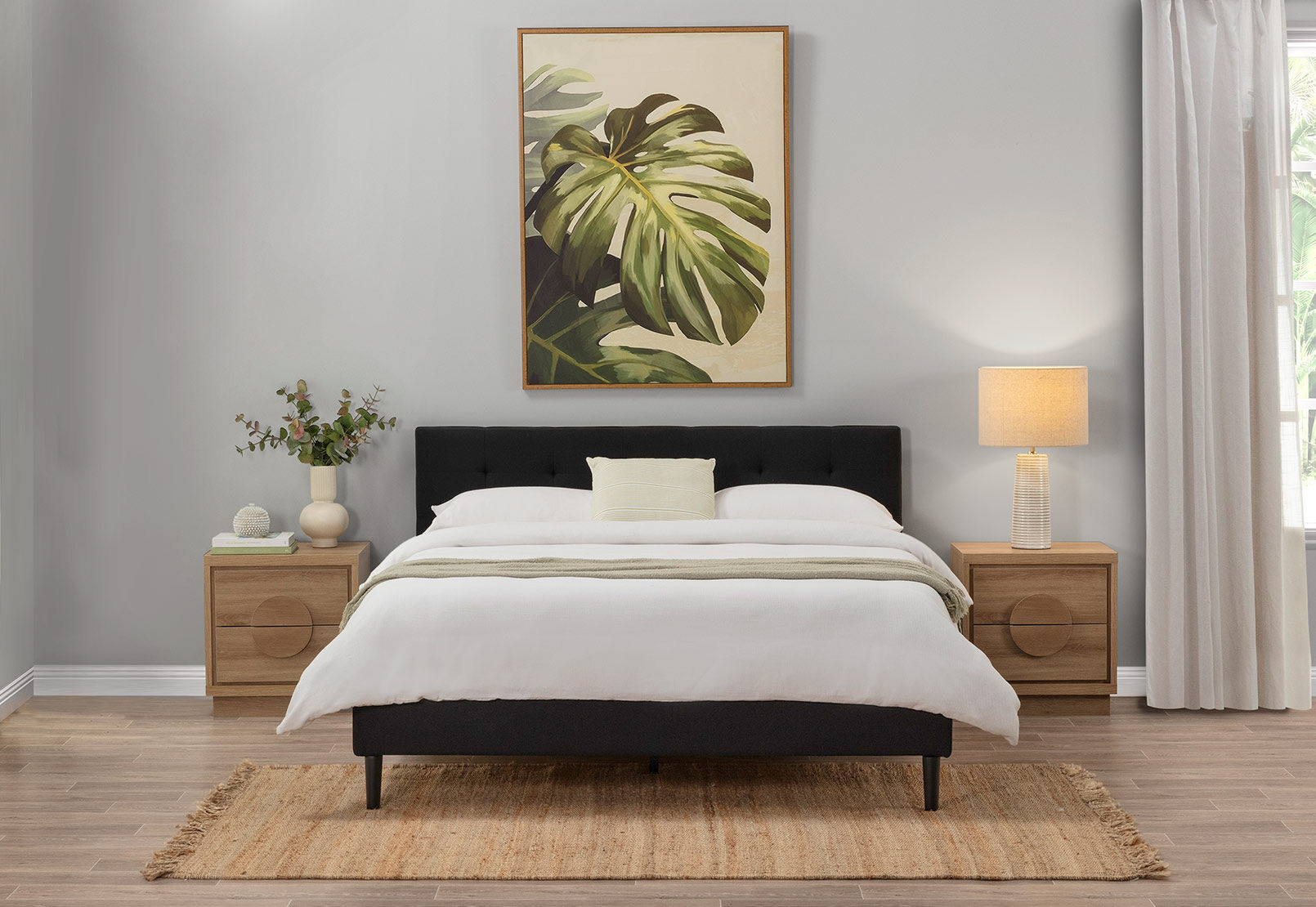 MURTEN CHARCOAL KING BED CHARCOAL