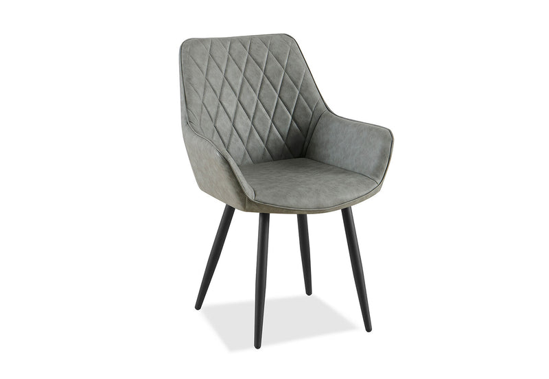 DORELLA SET OF 2 GREY DINING CHAIRS GREY