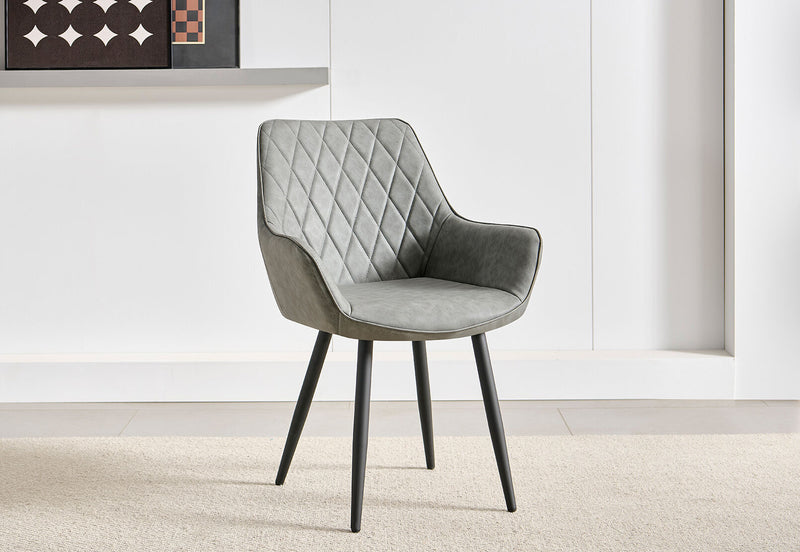 DORELLA SET OF 2 GREY DINING CHAIRS GREY
