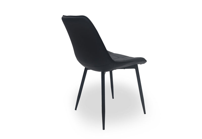 ARCADIAN SET OF 2 BLACK DINING CHAIRS 	BLACK