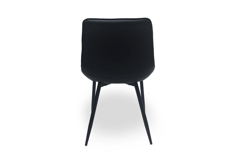 ARCADIAN SET OF 2 BLACK DINING CHAIRS 	BLACK