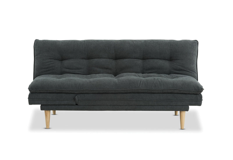 BAILEY FABRIC CLICK CLACK SOFA BED CHARCOAL