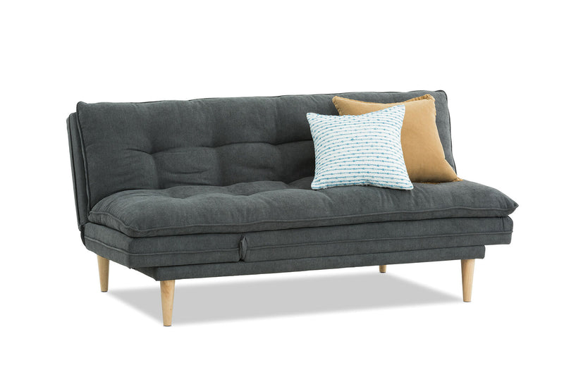 BAILEY FABRIC CLICK CLACK SOFA BED CHARCOAL