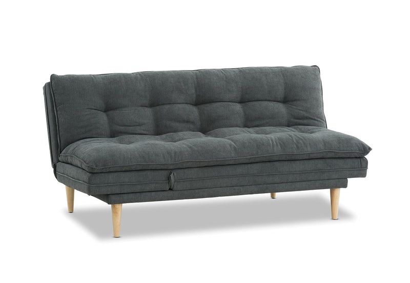 BAILEY FABRIC CLICK CLACK SOFA BED CHARCOAL
