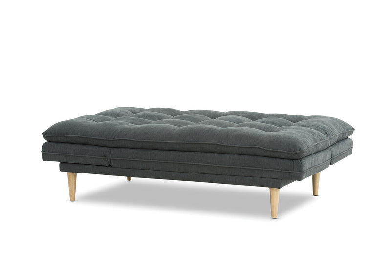 BAILEY FABRIC CLICK CLACK SOFA BED CHARCOAL