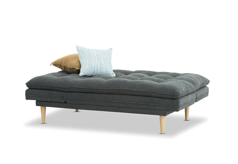BAILEY FABRIC CLICK CLACK SOFA BED CHARCOAL
