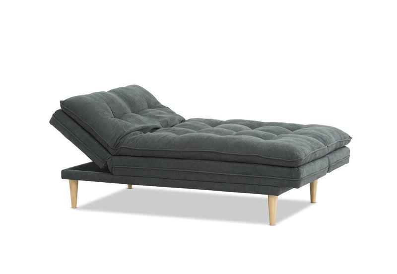BAILEY FABRIC CLICK CLACK SOFA BED CHARCOAL