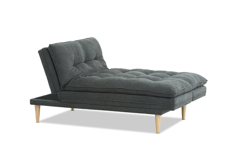 BAILEY FABRIC CLICK CLACK SOFA BED CHARCOAL