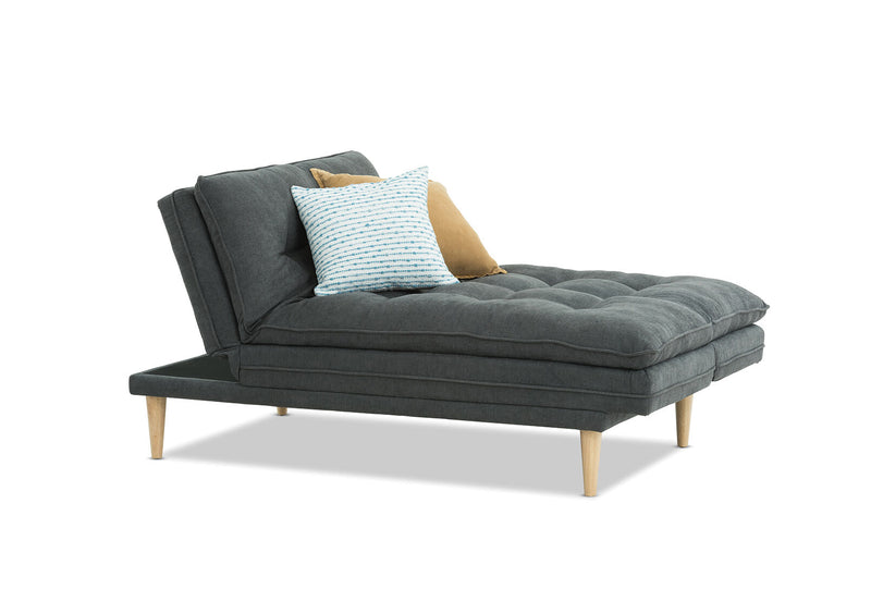 BAILEY FABRIC CLICK CLACK SOFA BED CHARCOAL