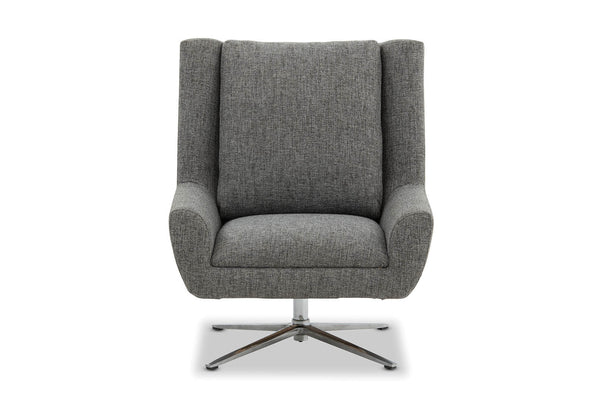 ZIGGY FABRIC SWIVEL CHAIR DARK GREY