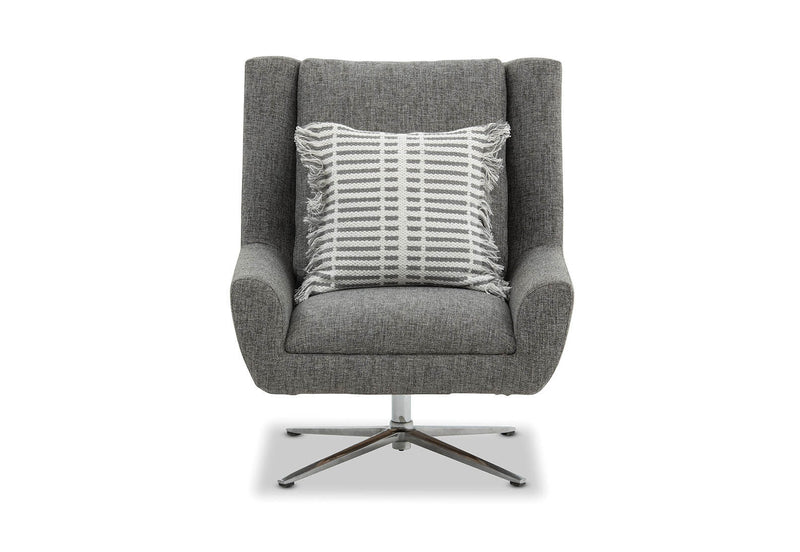 ZIGGY FABRIC SWIVEL CHAIR DARK GREY