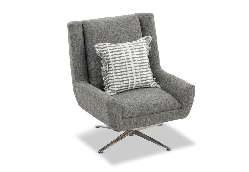 ZIGGY FABRIC SWIVEL CHAIR DARK GREY