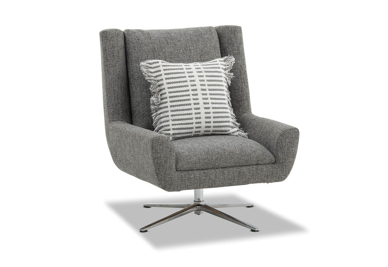 ZIGGY FABRIC SWIVEL CHAIR DARK GREY