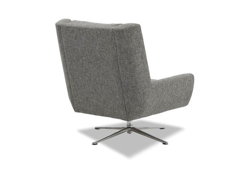ZIGGY FABRIC SWIVEL CHAIR DARK GREY