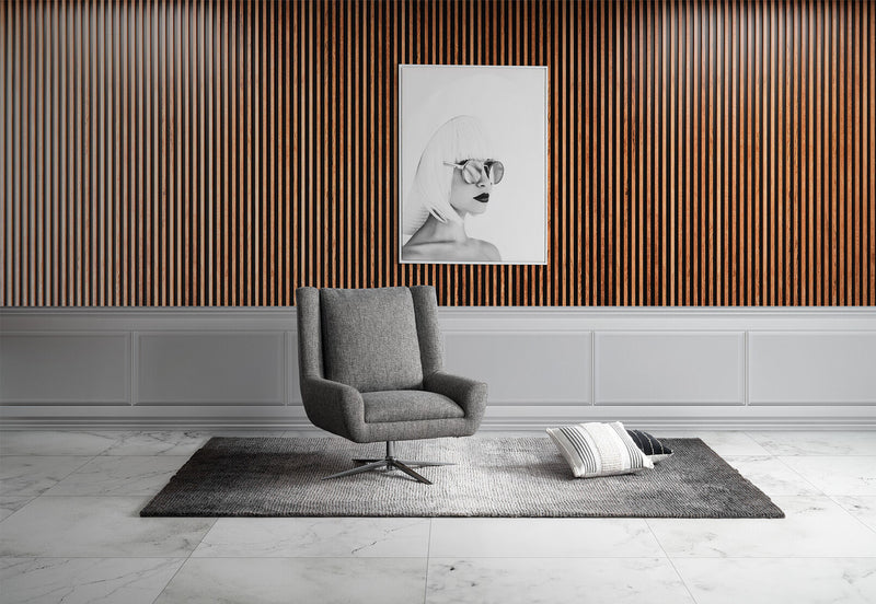 ZIGGY FABRIC SWIVEL CHAIR DARK GREY