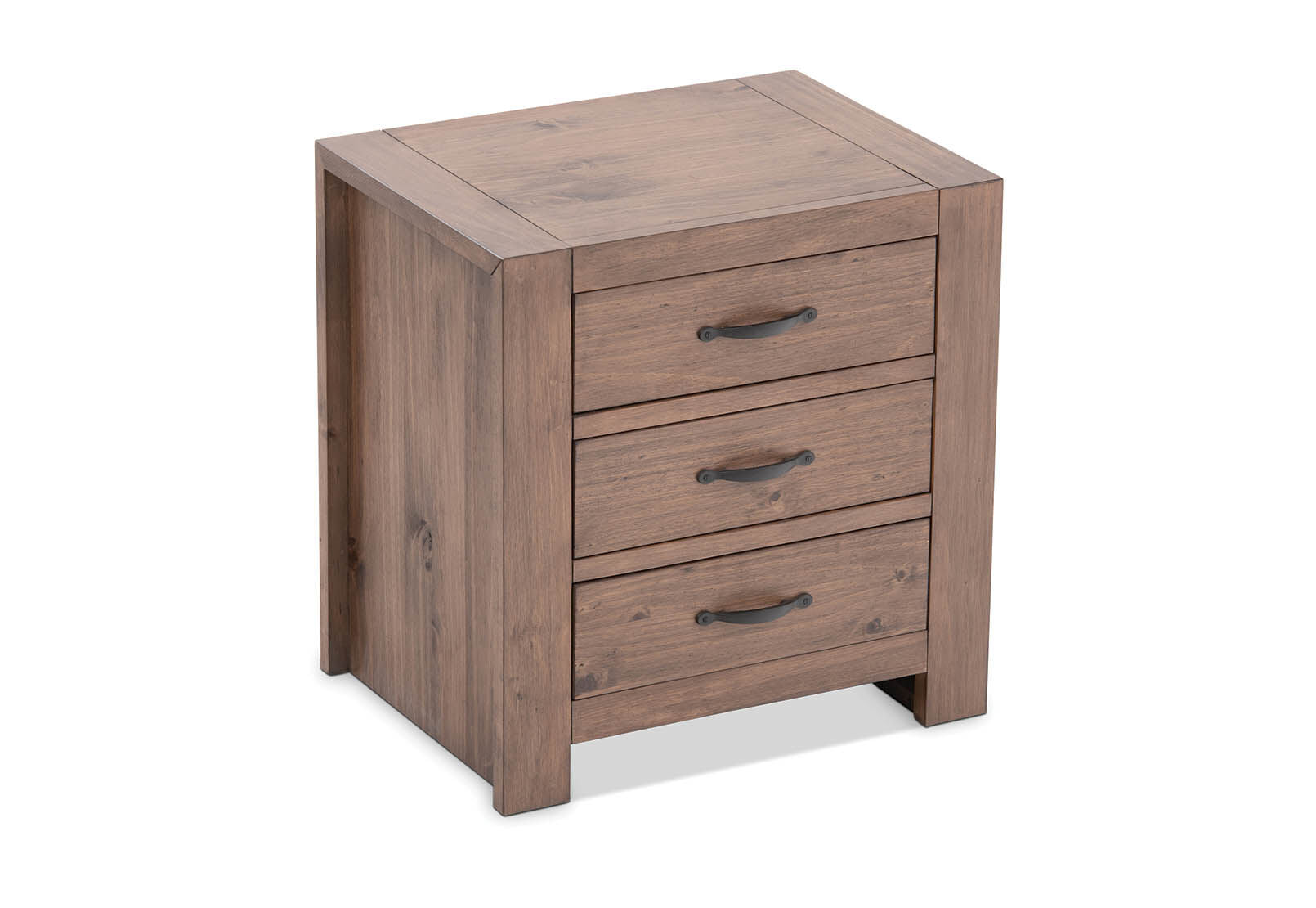 BROOKHAVEN 3 DRAWER BEDSIDE RUSTIC PINE