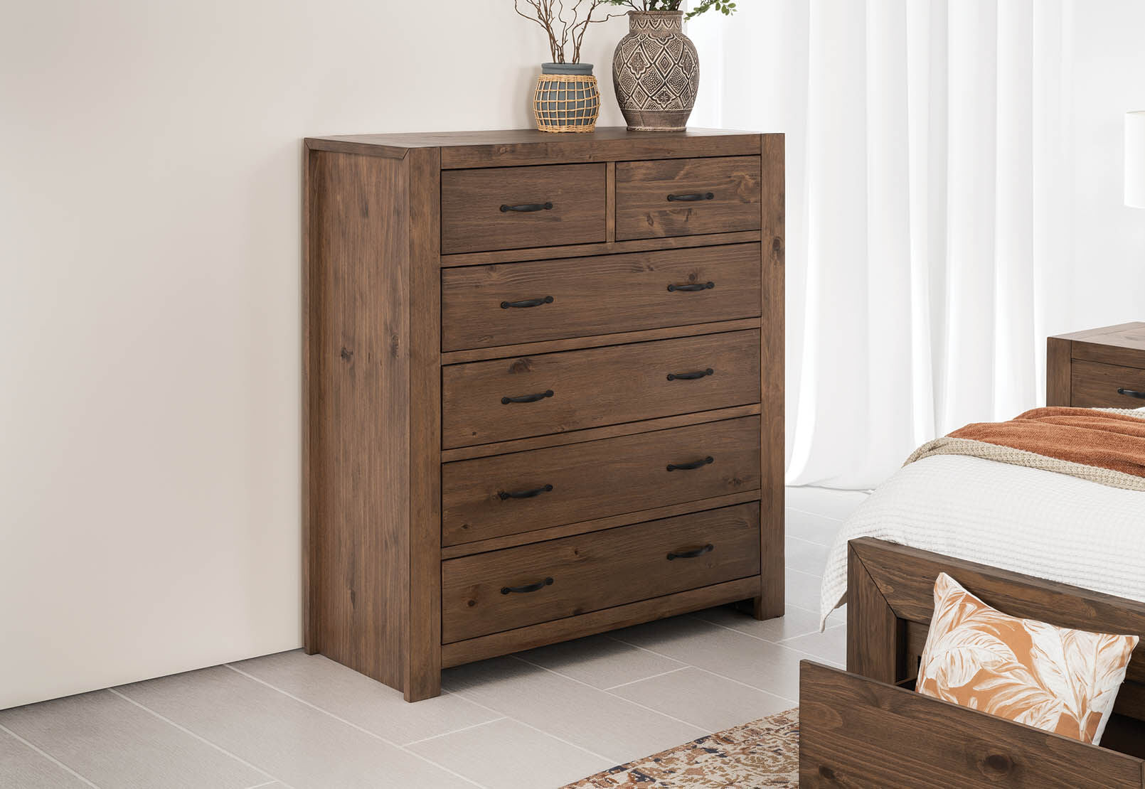 BROOKHAVEN TALL CHEST RUSTIC PINE