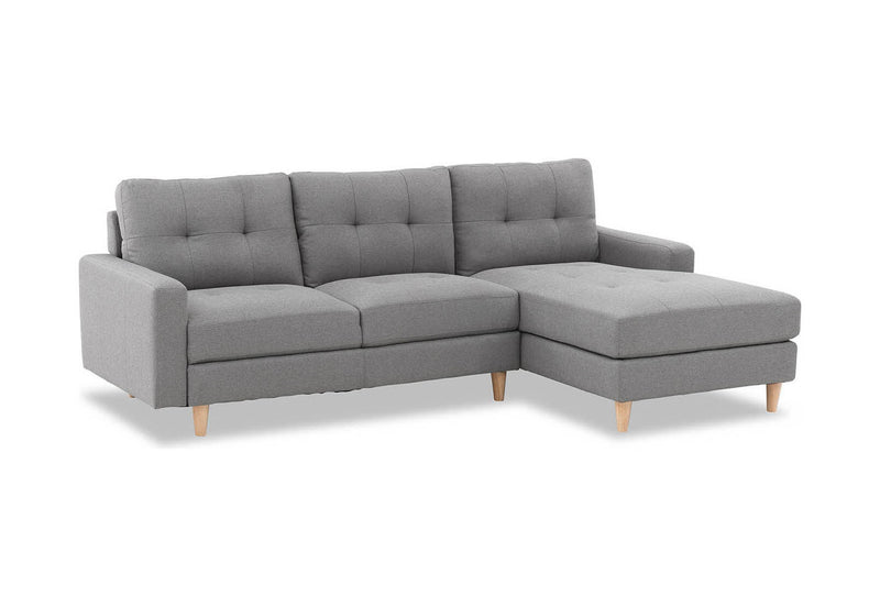 KELLER FABRIC 3 SEAT RHF CHAISE LIGHT GREY