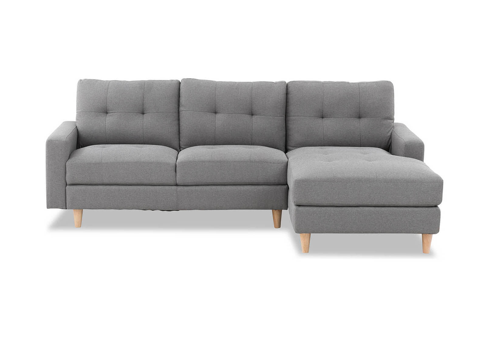 KELLER FABRIC 3 SEAT RHF CHAISE LIGHT GREY