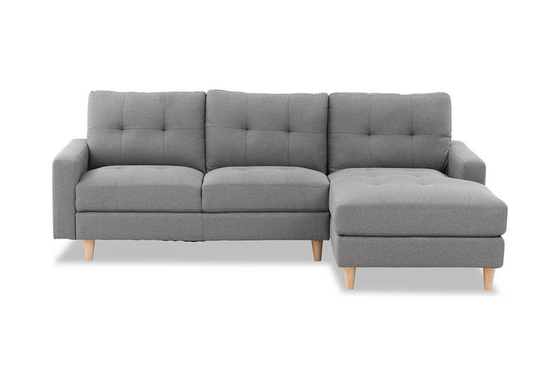 KELLER FABRIC 3 SEAT RHF CHAISE LIGHT GREY