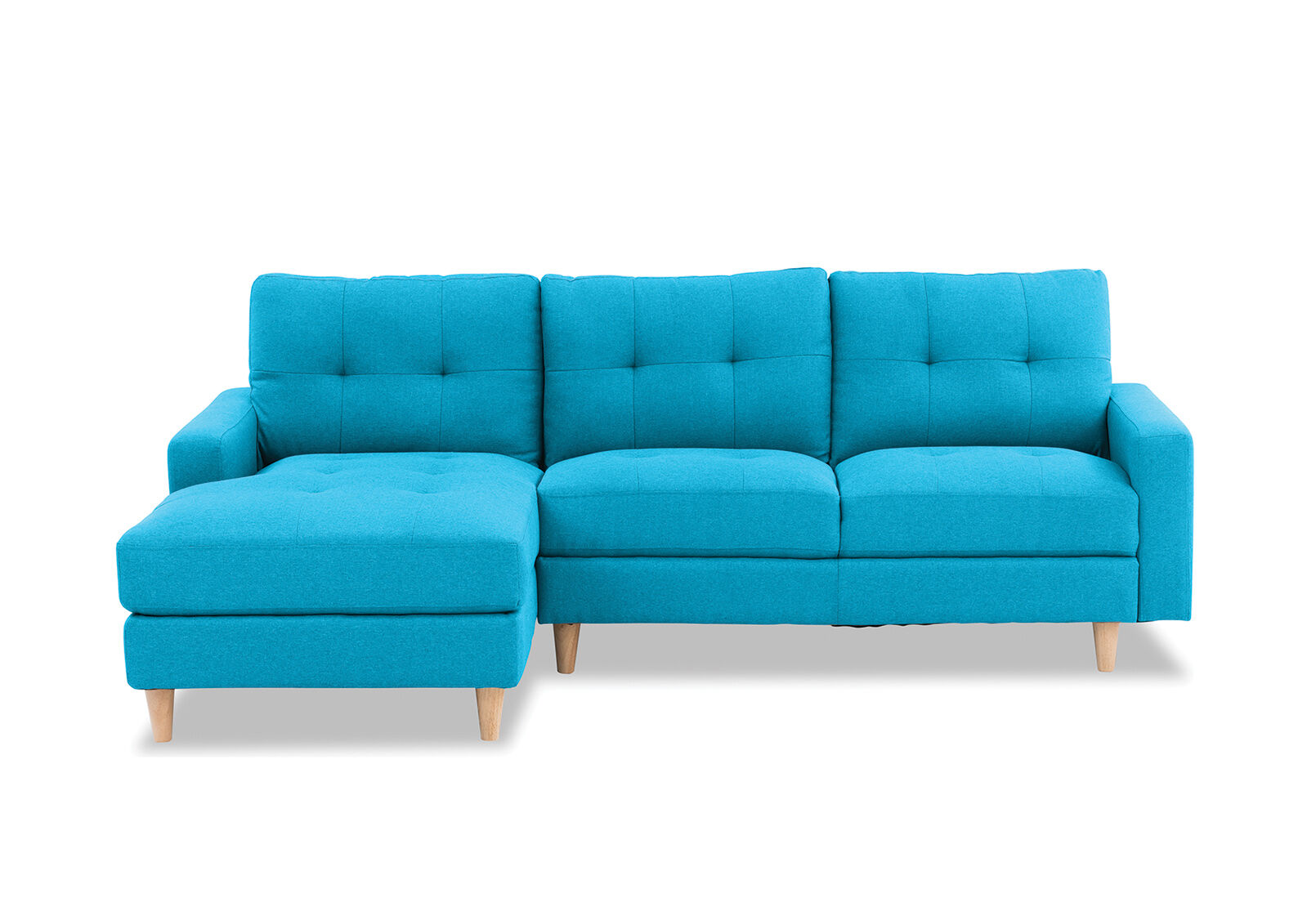 KELLER FABRIC 3 SEAT LHF CHAISE PACIFIC BLUE