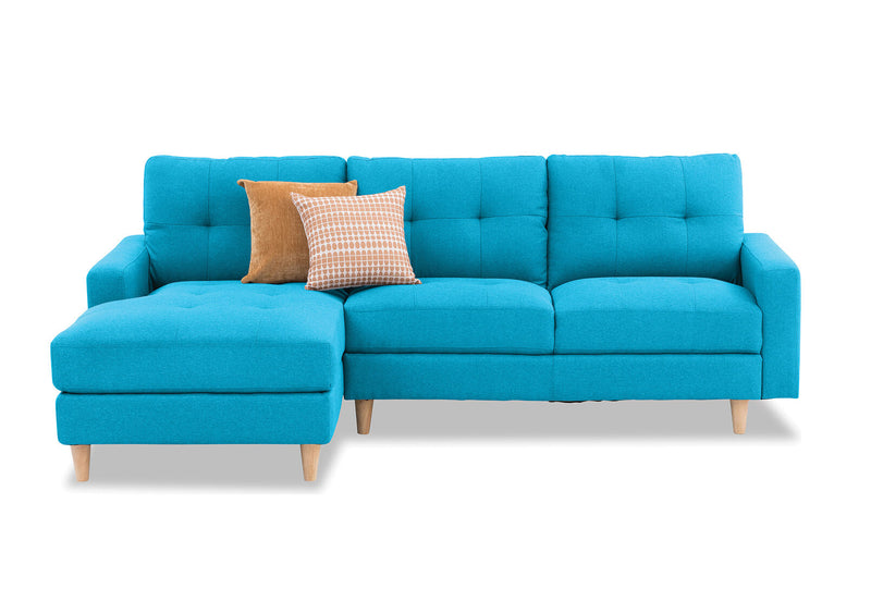 KELLER FABRIC 3 SEAT LHF CHAISE PACIFIC BLUE