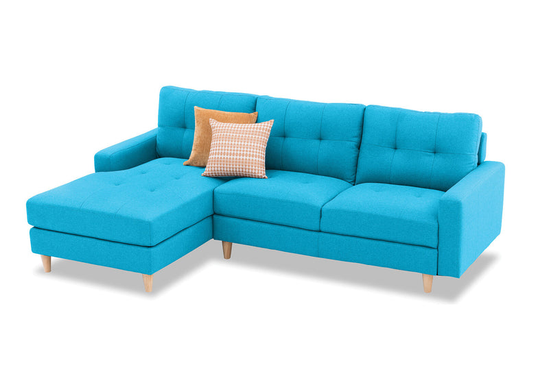KELLER FABRIC 3 SEAT LHF CHAISE PACIFIC BLUE