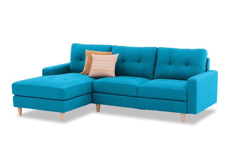 KELLER FABRIC 3 SEAT LHF CHAISE PACIFIC BLUE
