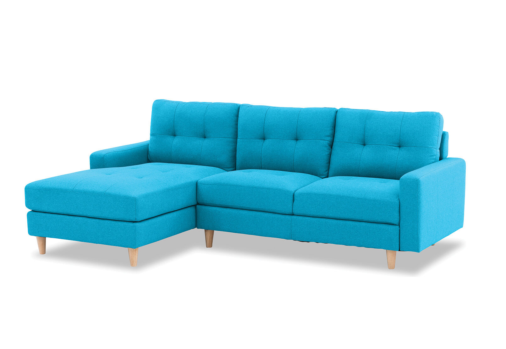 KELLER FABRIC 3 SEAT LHF CHAISE PACIFIC BLUE