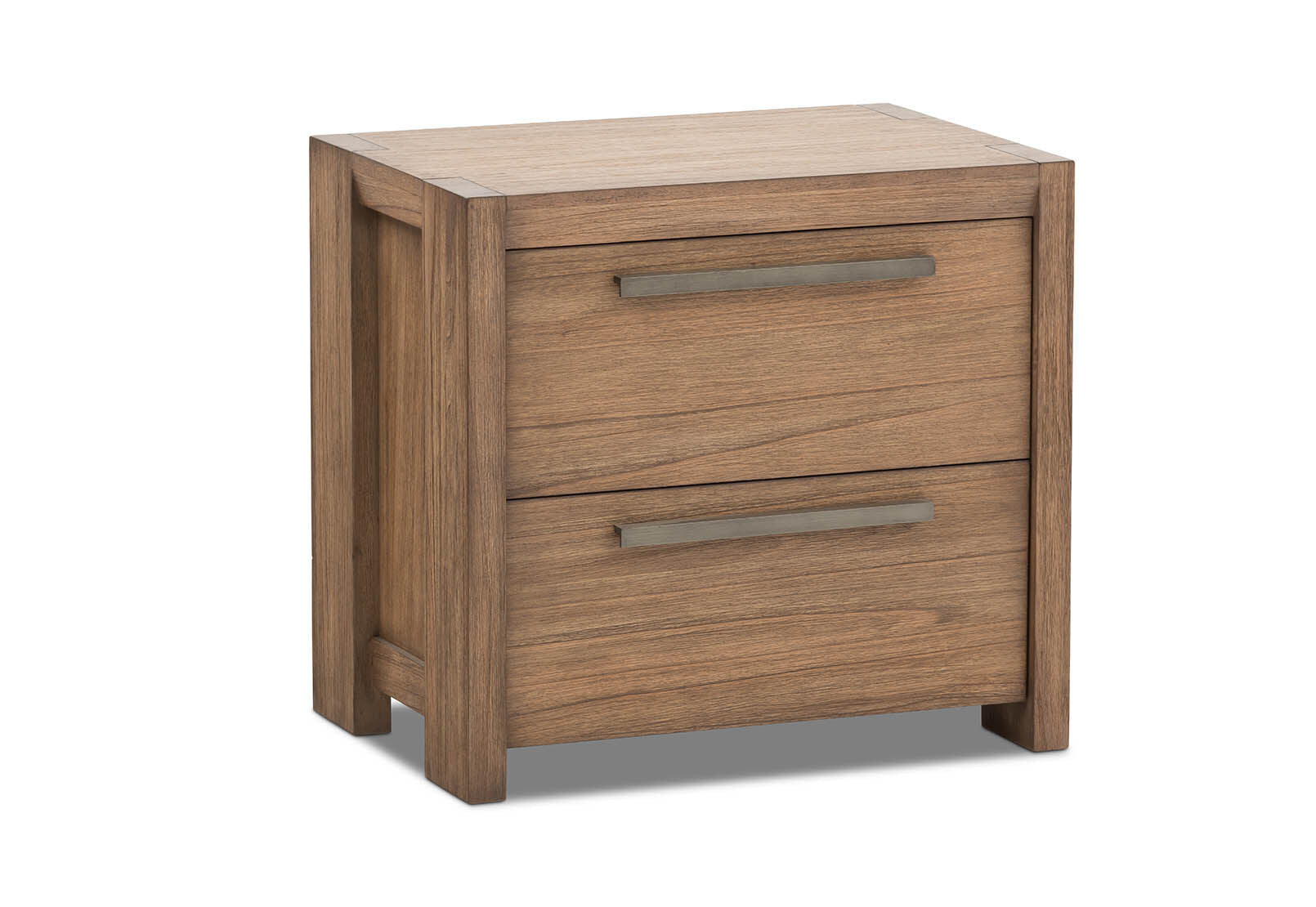 ROMULUS 2 DRAWER BEDSIDE WALNUT