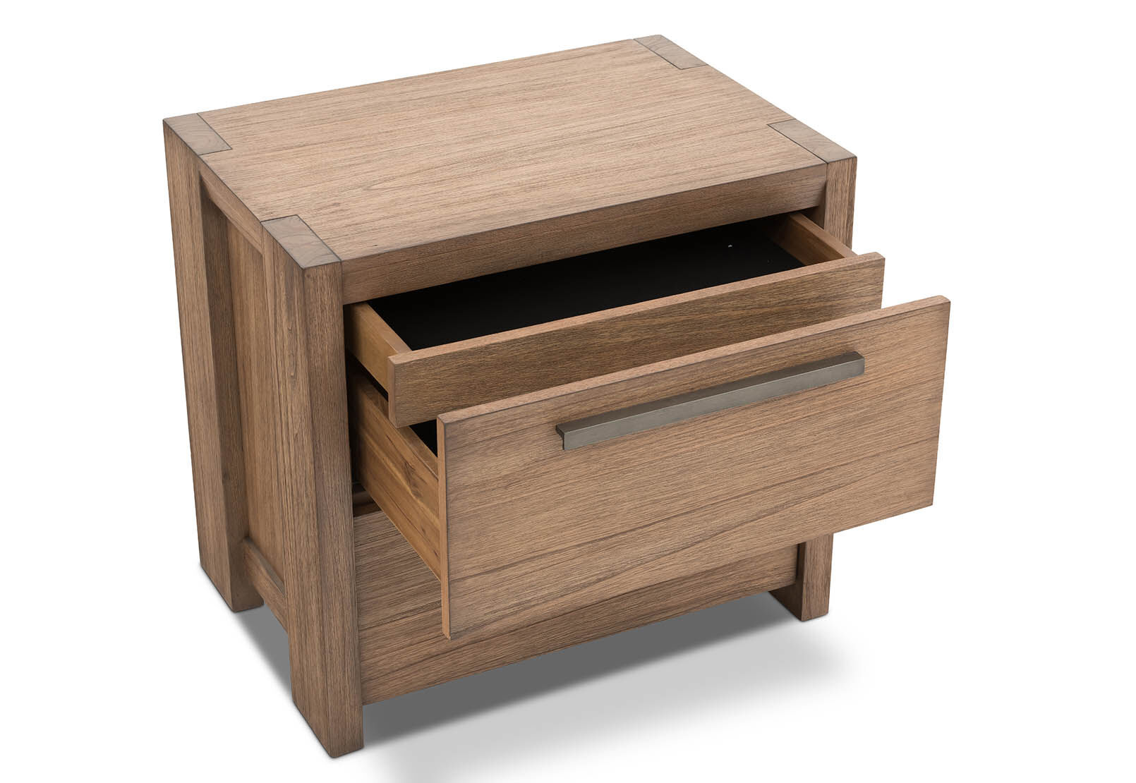 ROMULUS 2 DRAWER BEDSIDE WALNUT