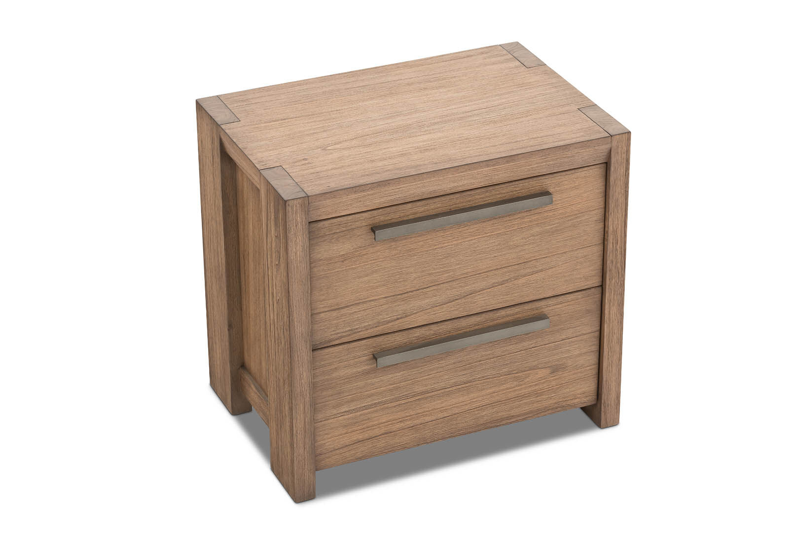 ROMULUS 2 DRAWER BEDSIDE WALNUT