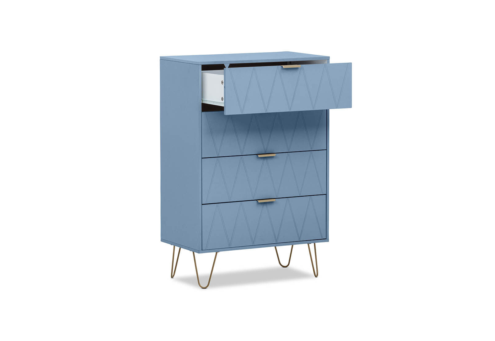 DORSEY 4 DRAWER TALL CHEST BLUE SLATE