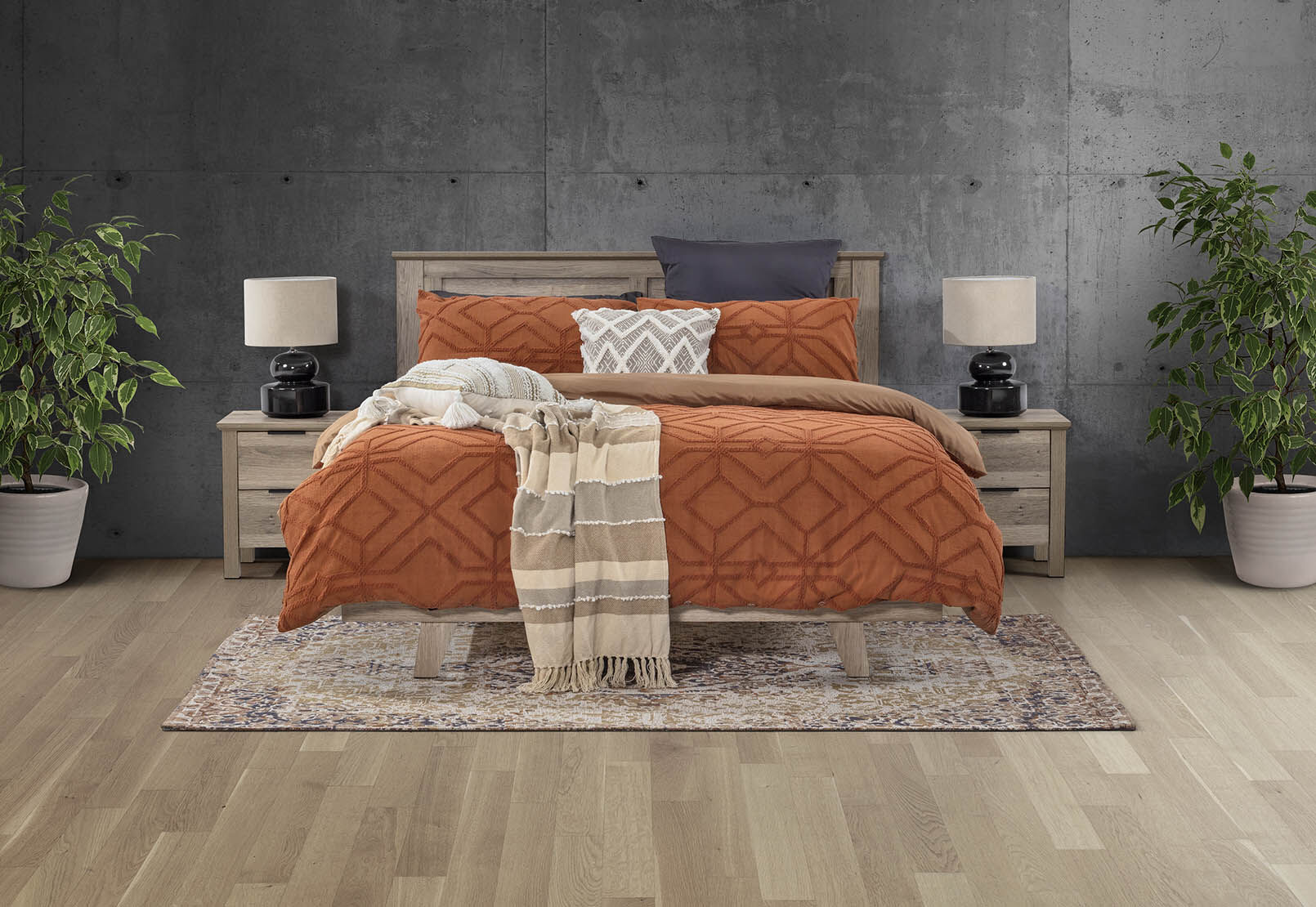 BRADSHAW 2 DRAWER BEDSIDE NATURAL