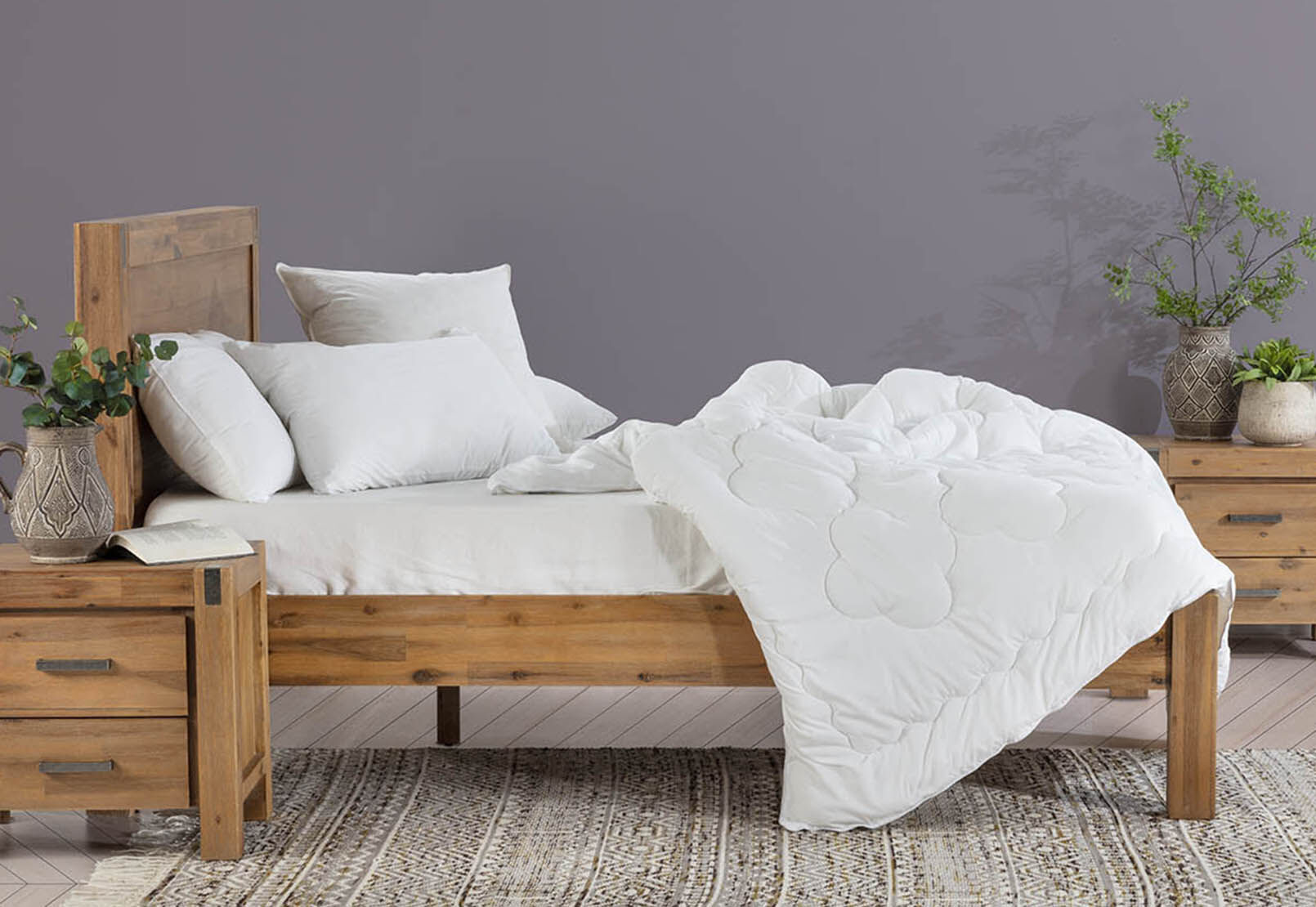 SINGLE BAMBOO BLEND QUILT BAMBOO BLEND QUILT 300GSM WHITE