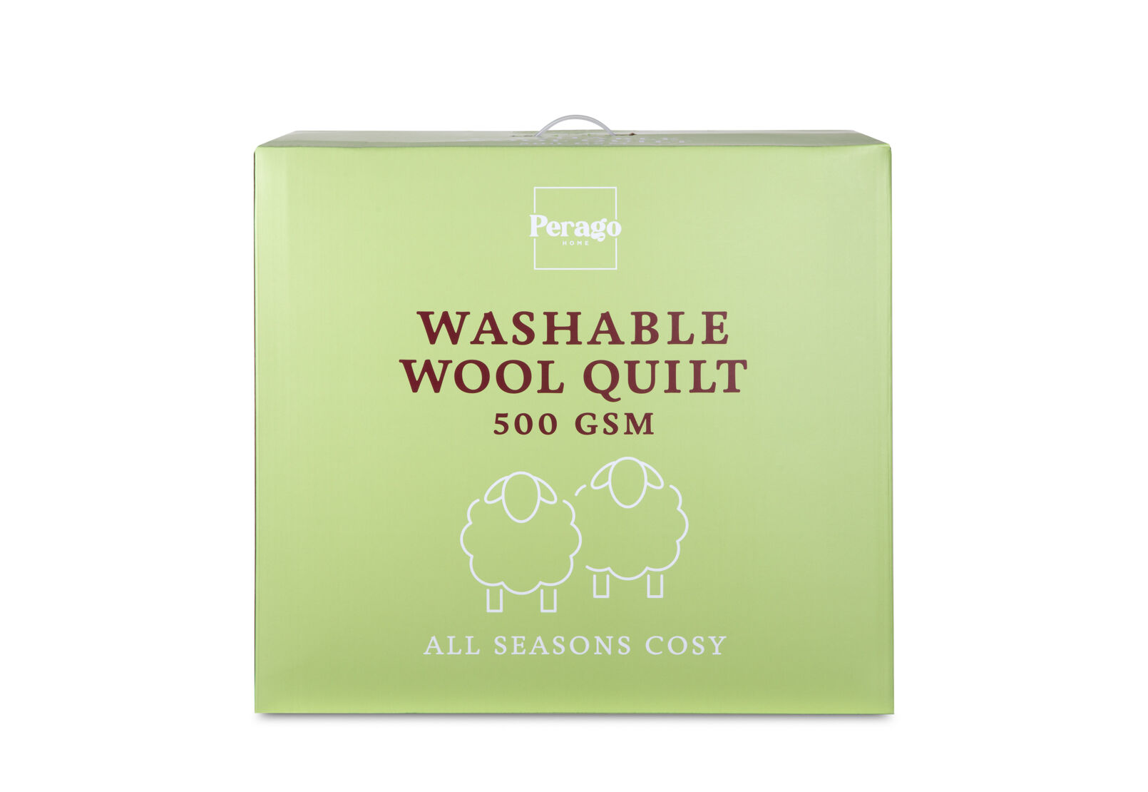 KING WASHABLE WOOL QUILT WASHABLE WOOL QUILT 500GMS WHITE