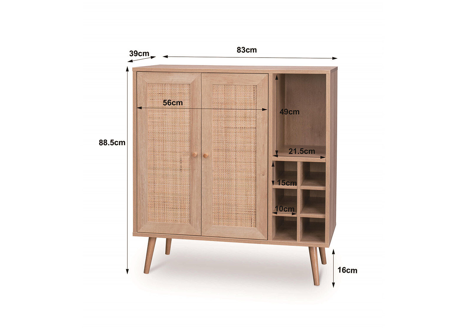 MELTON 2 DOOR BUFFET BEECH