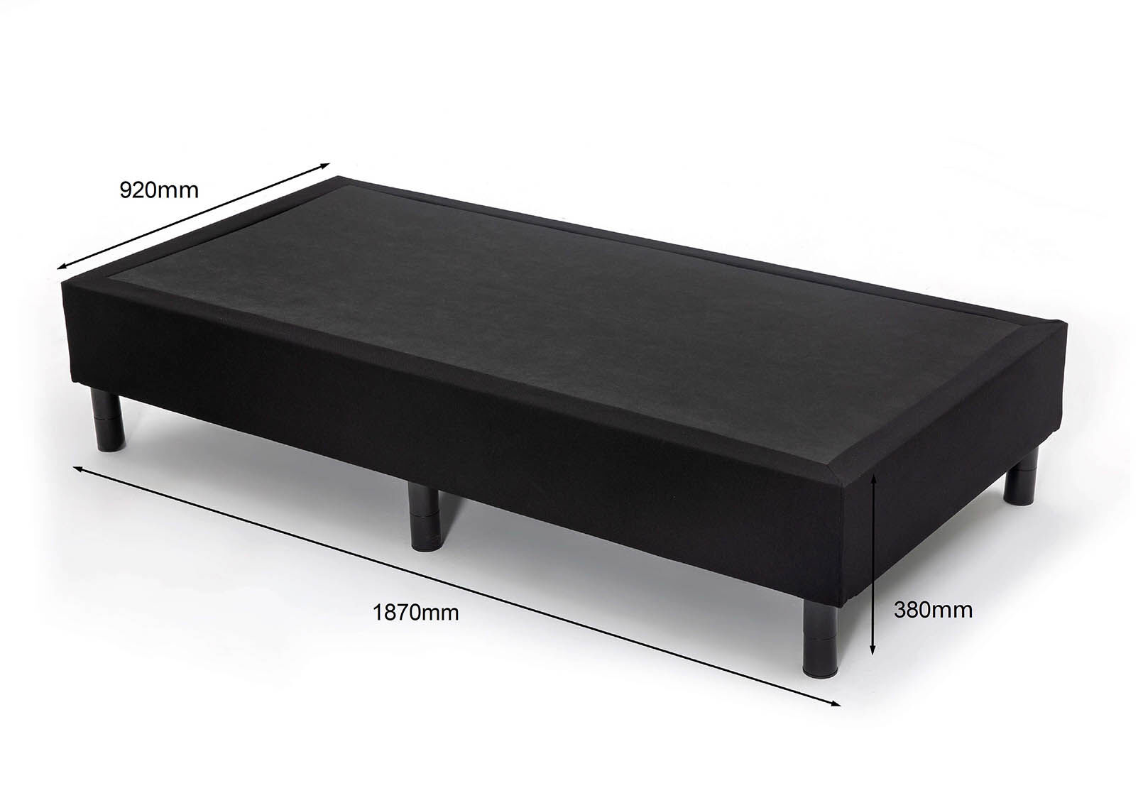 HOWE SINGLE BED BASE BLACK