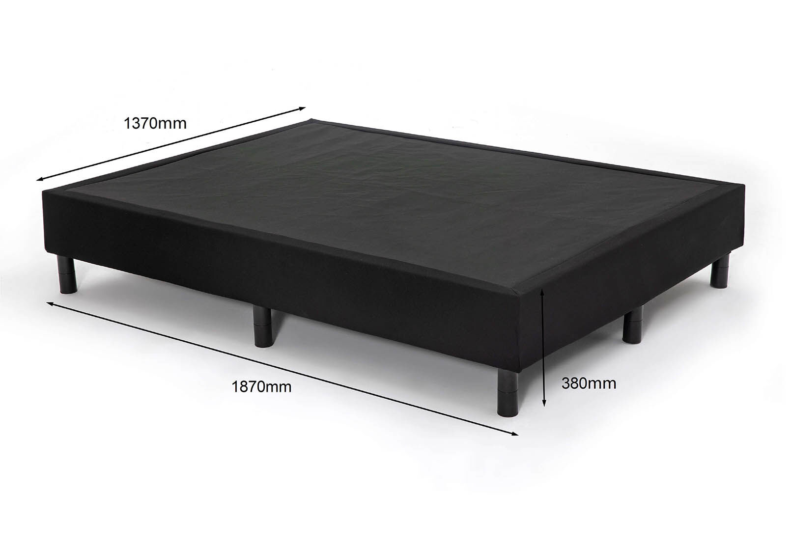 HOWE DOUBLE BED BASE BLACK