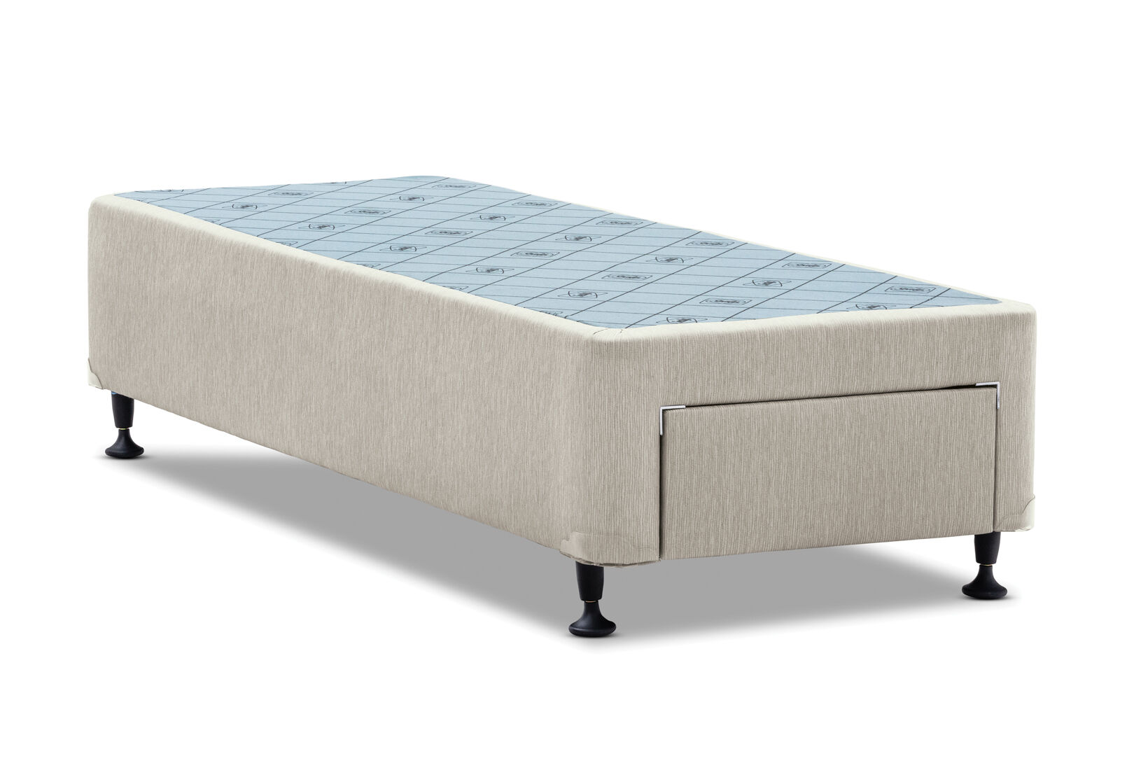 POSTUREPEDIC EXQUISITE ACCOLADE DRAWER BASE SINGLE EXTRA LONG WITH FRONT DRAWERS DUNE