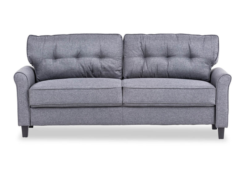 STEVENS CHARCOAL 3 SEAT SOFA CHARCOAL