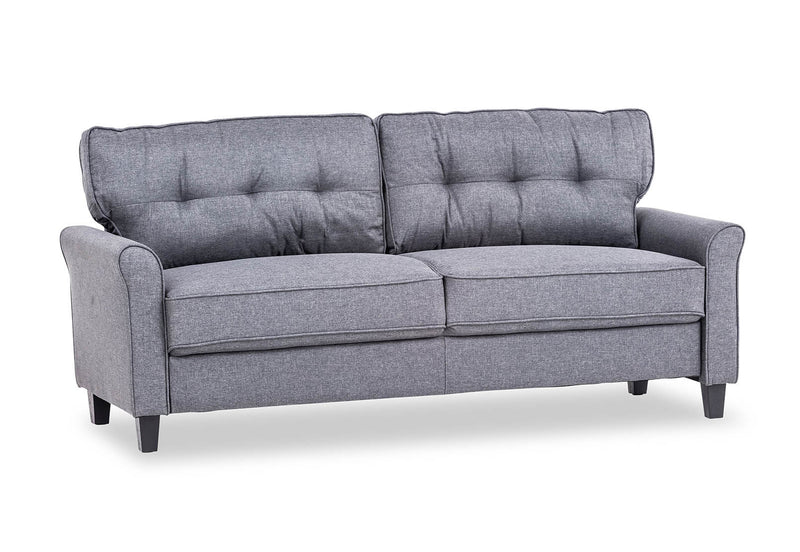 STEVENS CHARCOAL 3 SEAT SOFA CHARCOAL